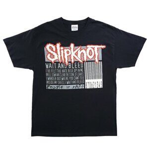 Slipknot Wait and Bleed T-Shirt People = S**t 2009 Barcode Lyrics Minty Large